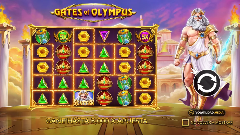 Pantalla de inicio de Gates of Olympus