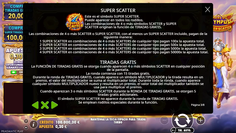 El símbolo Super Scatter